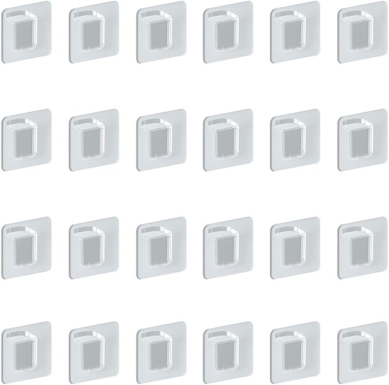 24Pcs ABS Transparent Heavy Duty Shelf Brackets Load Bearing Partition Supports - Image 2