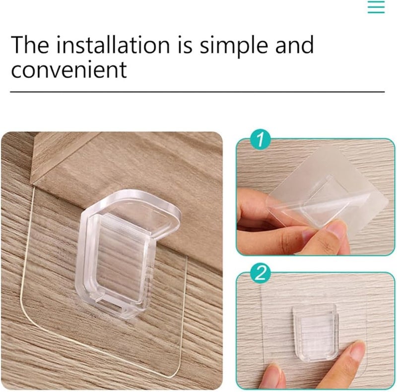 24Pcs ABS Transparent Heavy Duty Shelf Brackets Load Bearing Partition Supports - Image 5