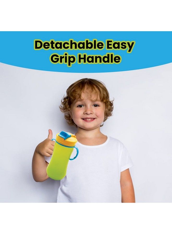 Nabhya Baby Sipper Spill Proof Kids Sipper Cup Water Bottle (Random Color) (Grippy 450 Ml) - Image 5