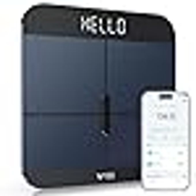 WYZE Smart Scale X Digital Bathroom Scale for Body Weight BMI Body Fat Muscle Mass Heart Rate Monitor Sync with Health Apps Body Composition Analyzer for People Baby Pet 400 lbs Navy - Image 1