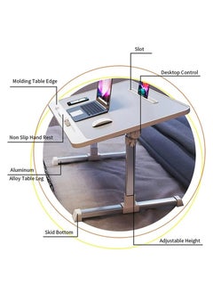 Captaintech Laptop Desk for Bed, Adjustable Laptop Bed Tray Table, Portable Lap Desks with USB Cooling Fan and Foldable Legs, Computer Tray Laptop Stand for Sofa Couch Floor (grey)  - Image 4