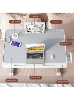 Captaintech Laptop Desk for Bed, Adjustable Laptop Bed Tray Table, Portable Lap Desks with USB Cooling Fan and Foldable Legs, Computer Tray Laptop Stand for Sofa Couch Floor (grey)  - Image 5