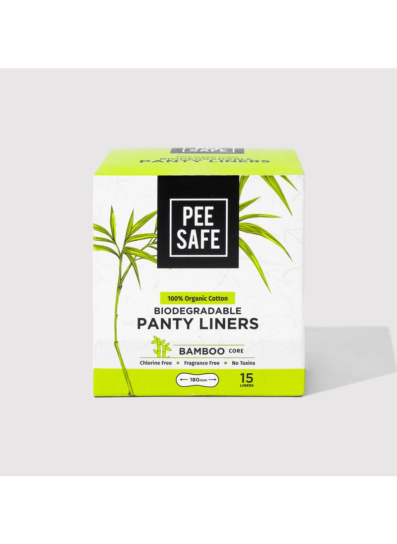 PeeSafe 100% Organic Cotton Panty Liners, Biodegradable Bamboo Core, Extra Soft Surface, Curved For Discharge, Antibacterial, Chlorine Free & Fragrance Free, - 15 liners - pzsku/Z139585C0E664CD7749B9Z/45/_/1736930601/623f311f-38b2-4c93-9c88-a0c05de3abf9