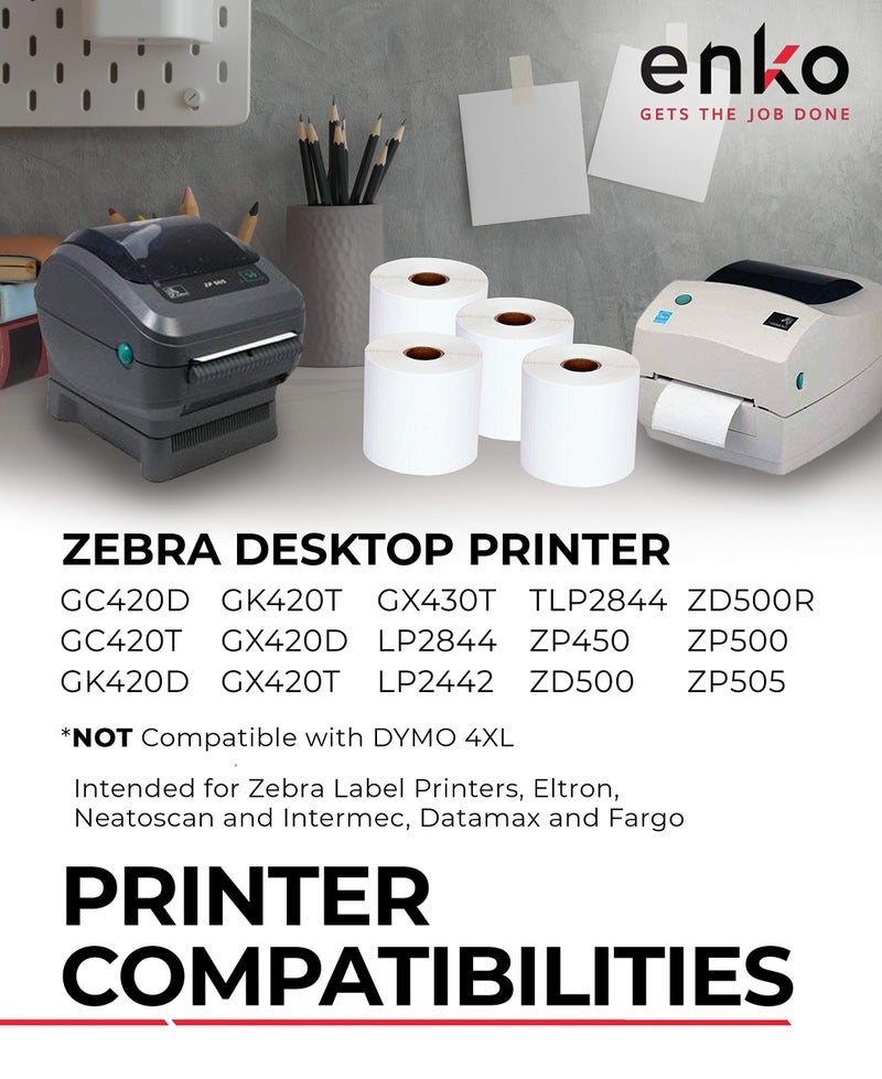 enKo Products enKo (3 Rolls, 4,125 Labels) 3" x 1" Direct Thermal Labels for FBA Stickers, FNSKU Labels Compatible for Zebra Thermal Printers - Image 3