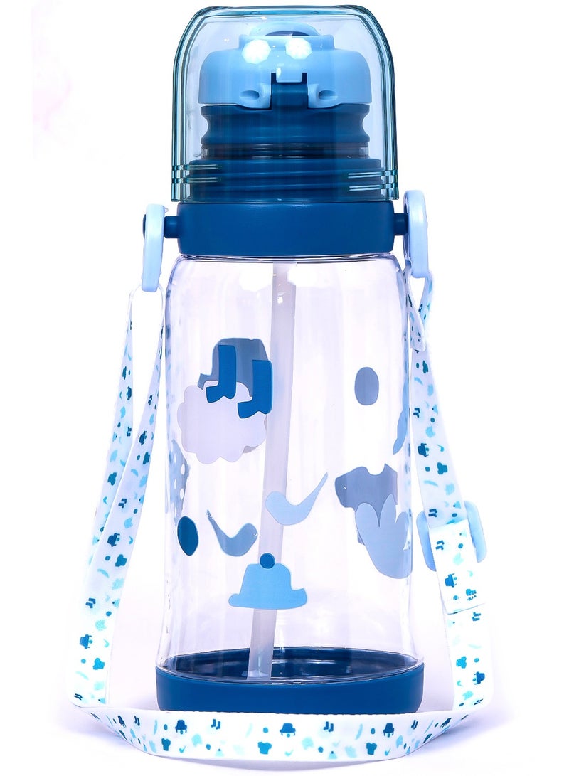 Eazy Kids زجاجة ماء للأطفال Eazy سعة 600 مل مع قشة - زرقاء - Image 2