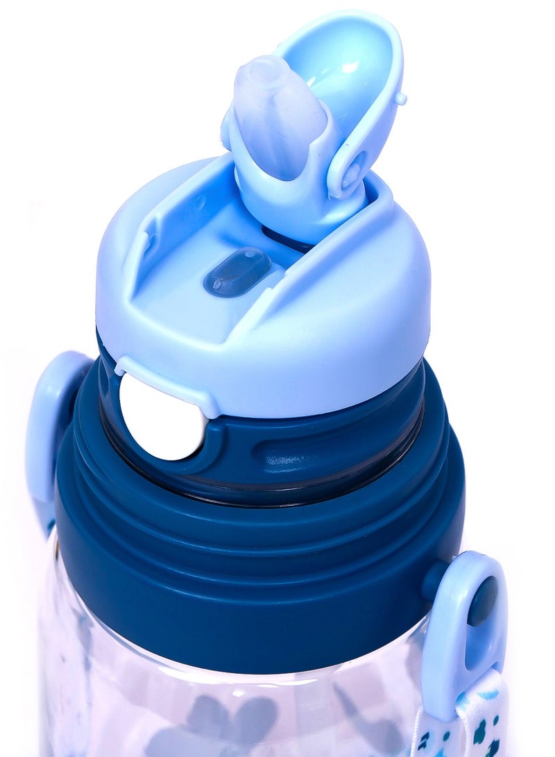 Eazy Kids زجاجة ماء للأطفال Eazy سعة 600 مل مع قشة - زرقاء - Image 4