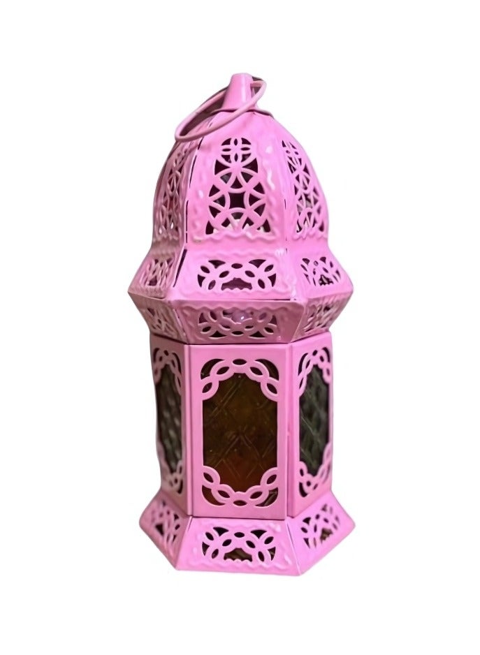 Ramadan Lantern Metal 12" Pink Islamic Decorative Dome - Unique Design Decorative Cool Look - Design may vary.