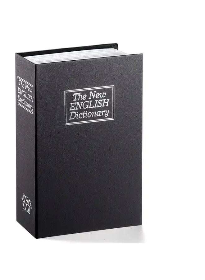 Black Small Book Safe With Password Lock Metal Cash Storage Box Gift - Image 1