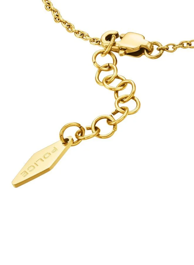 POLICE Exagon Bracelet For Women Yellow Gold Plated