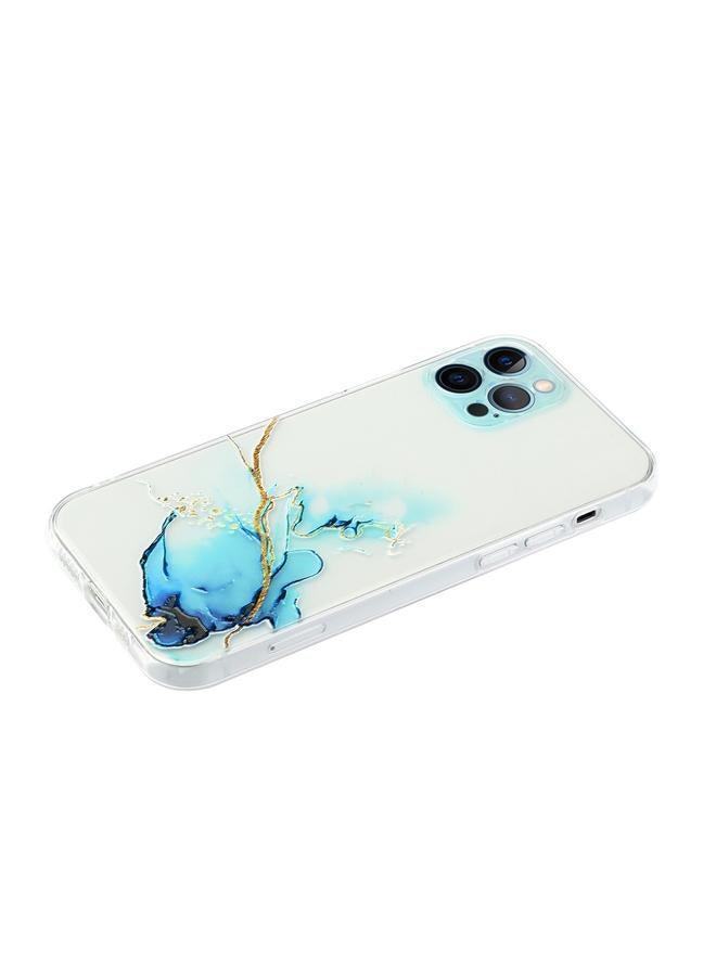Zaboon Case For iPhone 12 Pro Max Hollow Marble Pattern TPU Straight Edge Fine Hole Protective Case - Image 3