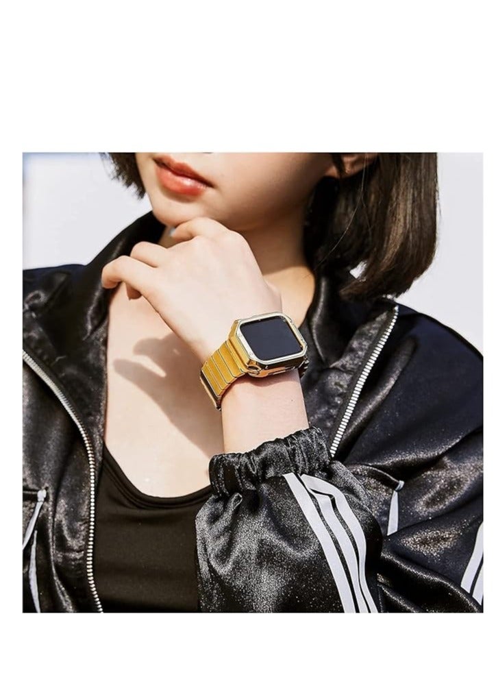 Y&D For Apple Watch Ultra 8/7 Generation 42/44/45mm Metal Strap With TPU Plating Case Suit - Image 5