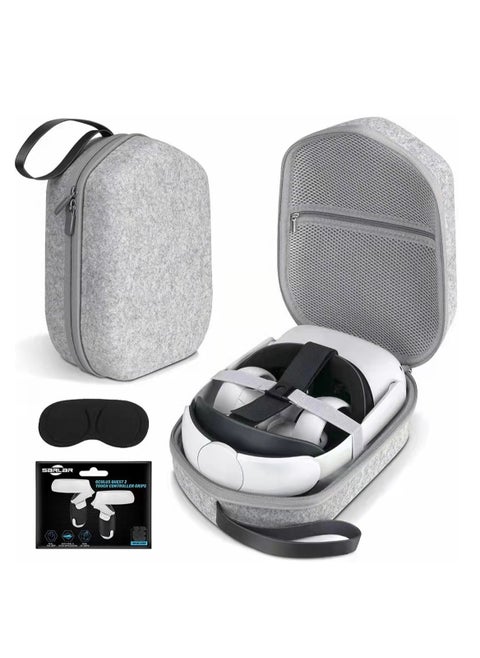 All-in-one Storage Bag for Oculus Quest 2 - Compatible with Meta Oculus Quest 2 VR Gaming Headset and Touch Controller Accessories, Suitable for Travel and Home Storage