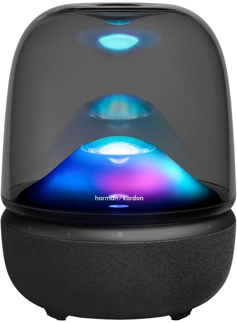 Harman Kardon Aura Studio 5 Bluetooth Home Speaker | 360° Ambient Lightshow | Constant Sound Field 3-Way Speaker | Deep Bass Subwoofer | Multi-Speaker Auracast™ | Premium Transparent Dome Design - Image 2