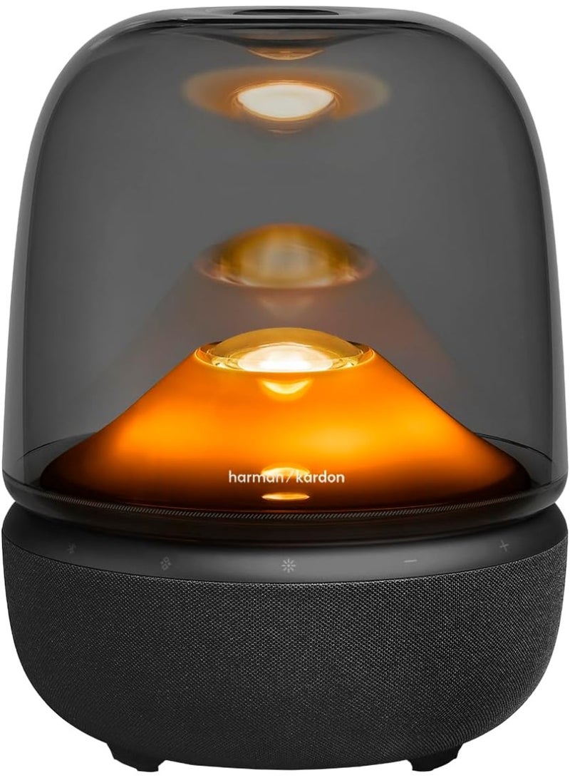 Harman Kardon Aura Studio 5 Bluetooth Home Speaker | 360° Ambient Lightshow | Constant Sound Field 3-Way Speaker | Deep Bass Subwoofer | Multi-Speaker Auracast™ | Premium Transparent Dome Design - Image 5