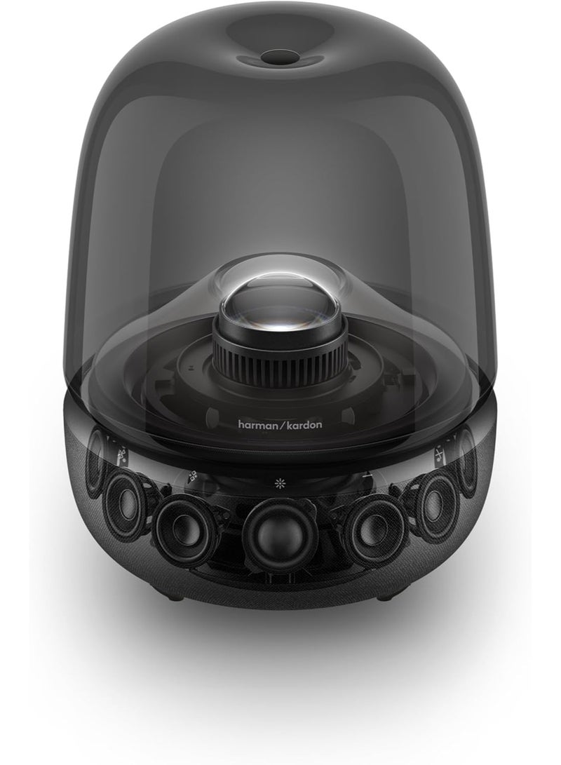 Harman Kardon Aura Studio 5 Bluetooth Home Speaker | 360° Ambient Lightshow | Constant Sound Field 3-Way Speaker | Deep Bass Subwoofer | Multi-Speaker Auracast™ | Premium Transparent Dome Design - Image 3