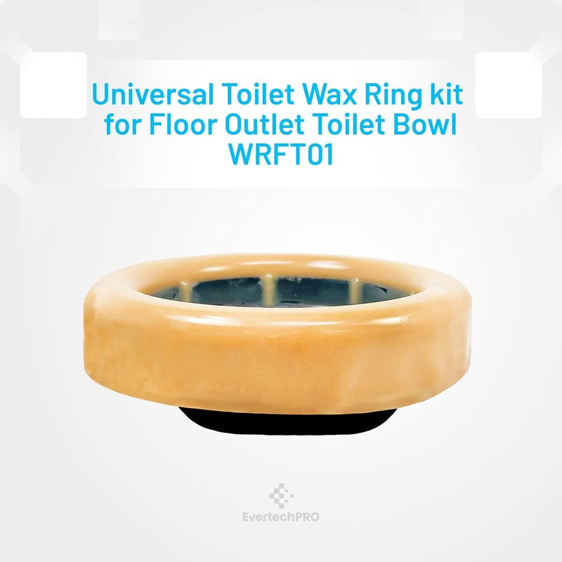 EVERTECHPRO Universal Extra Thick Toilet Wax Ring Replacement Kit for Floor Outlet Toilet Bowl with Black Rubber Flange Funnel Water Tight Seal Gasket Accommodates 3 Inch and 4 Inch Waste Lines - Image 4
