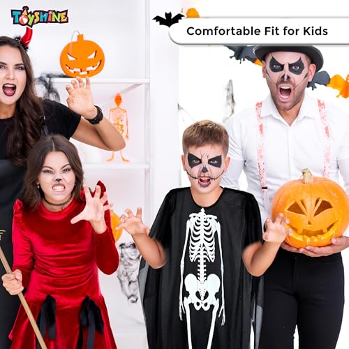 Toyshine Black Cosplay Scary Ghost Bhoot Skeleton Halloween Costume Fun Entertaining Fancy Dress Theme Party Props For Kids Boys Girls,5-9yrs - Image 2