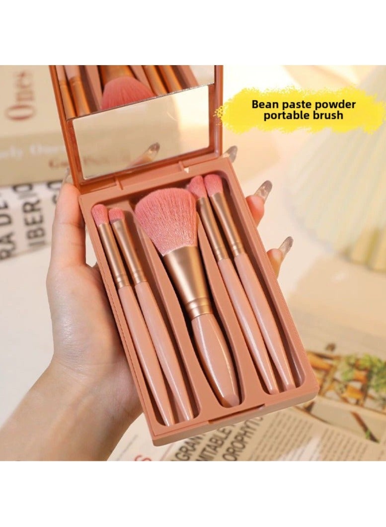 Goolsky 5 mirror box, sunroof, loose powder brush, concealer blush, super soft bristle box, mini portable makeup - Image 1