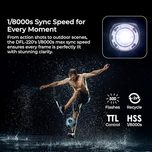 Digitek (DFL 220) Handheld TTL Flash Speedlite, 2s Recycle Time, 5600K Color Temp, 1/18000s High-Speed Sync, 32 Channels, TTL/Manual/Multi Modes, Lighting for Indoor/Outdoor Shoots - Image 5