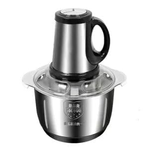 HaRvic HaRvic Stainless Steel Electric Meat Grinders with Bowl Heavy for Kitchen Food Chopper Vegetable Fruit Mixer Blender Chopper Juicer for OnionNuts Blender Meat Grinder Steel with Handle 3ltr 3 LTR  - Image 2