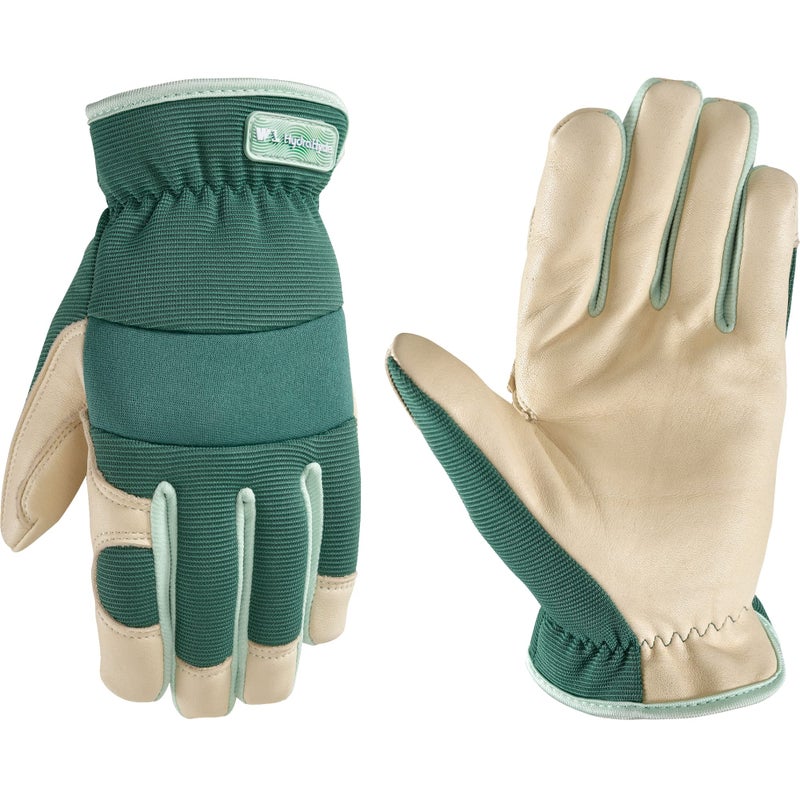 Wells Lamont Women's Work Gloves, Water-Resistant HydraHyde Gardening Gloves, Green, Medium (3249M) - Image 1