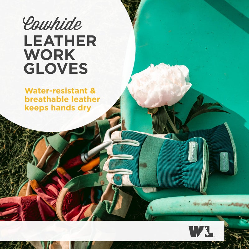 Wells Lamont Women's Work Gloves, Water-Resistant HydraHyde Gardening Gloves, Green, Medium (3249M) - Image 2