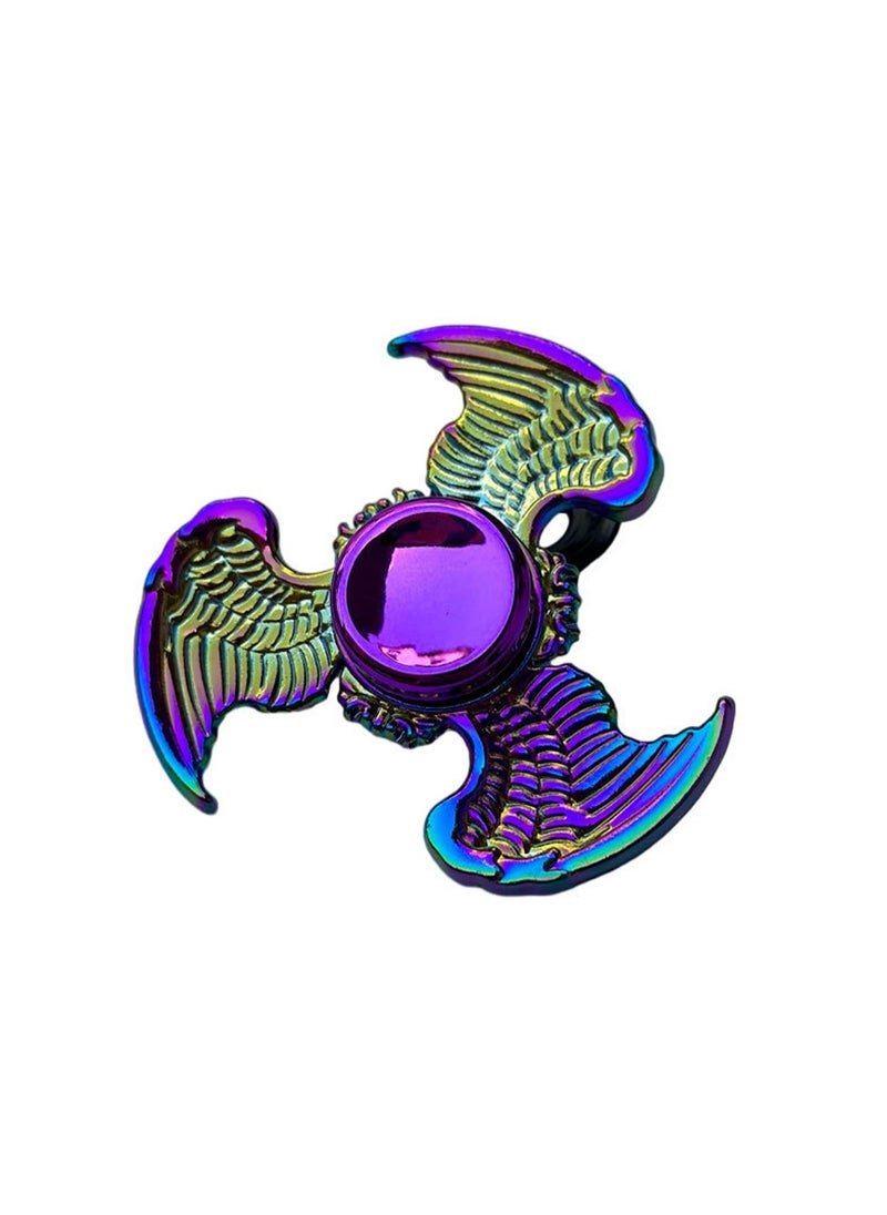 Generic - Colorful Eagle Wings Multicolored Fidget Spinner Relieves Stress And Anxiety, Finger Spinner Metal Focus Stainless Steel, Eliminate Boredom For Kids Adults, Birthday Gift (Rainbow Colors) - Image 1