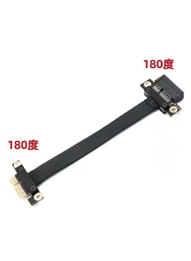 بطاقة ملحقة PCI-E 3.0 1x إلى 1x بزاوية 90 درجة لتوصيل كروت الفيديو والصوت والشبكة اللاسلكية وكرت المصفوفة مع كابل تمديد - Image 1