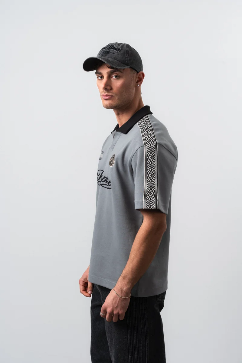 RESPIRE Men's Respire Retro Jersey T-Shirt, Dark Gray