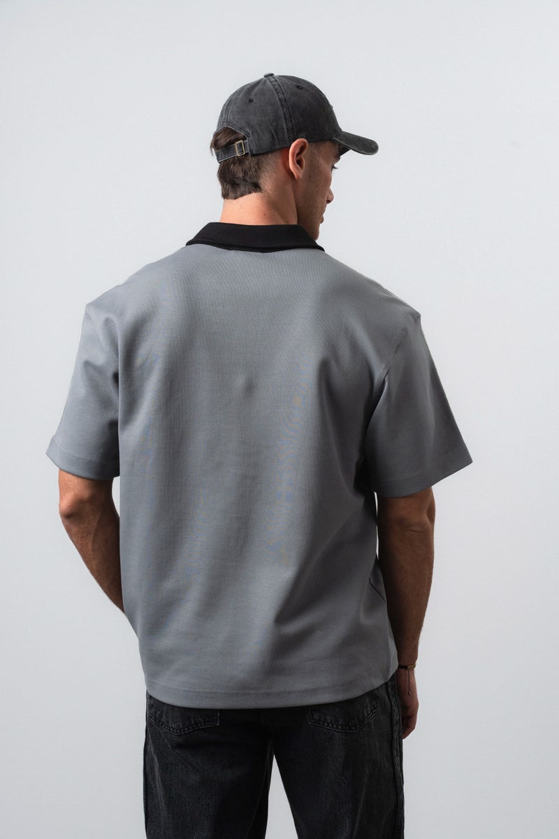 RESPIRE Men's Respire Retro Jersey T-Shirt, Dark Gray - Image 3