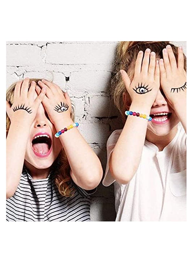 حوالي 400 قطعة/صندوق 15 لون زجاج بلوري شفاف مجموعة خرز مستديرة 8 مللي متر