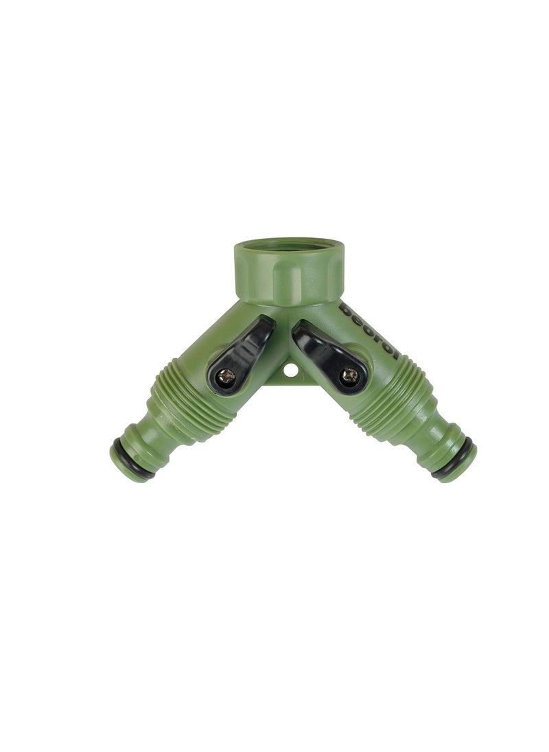 Beorol Beorol - Garden 3/4in 2-way Snap-in Coupling with Shut-off Valve  - Image 1