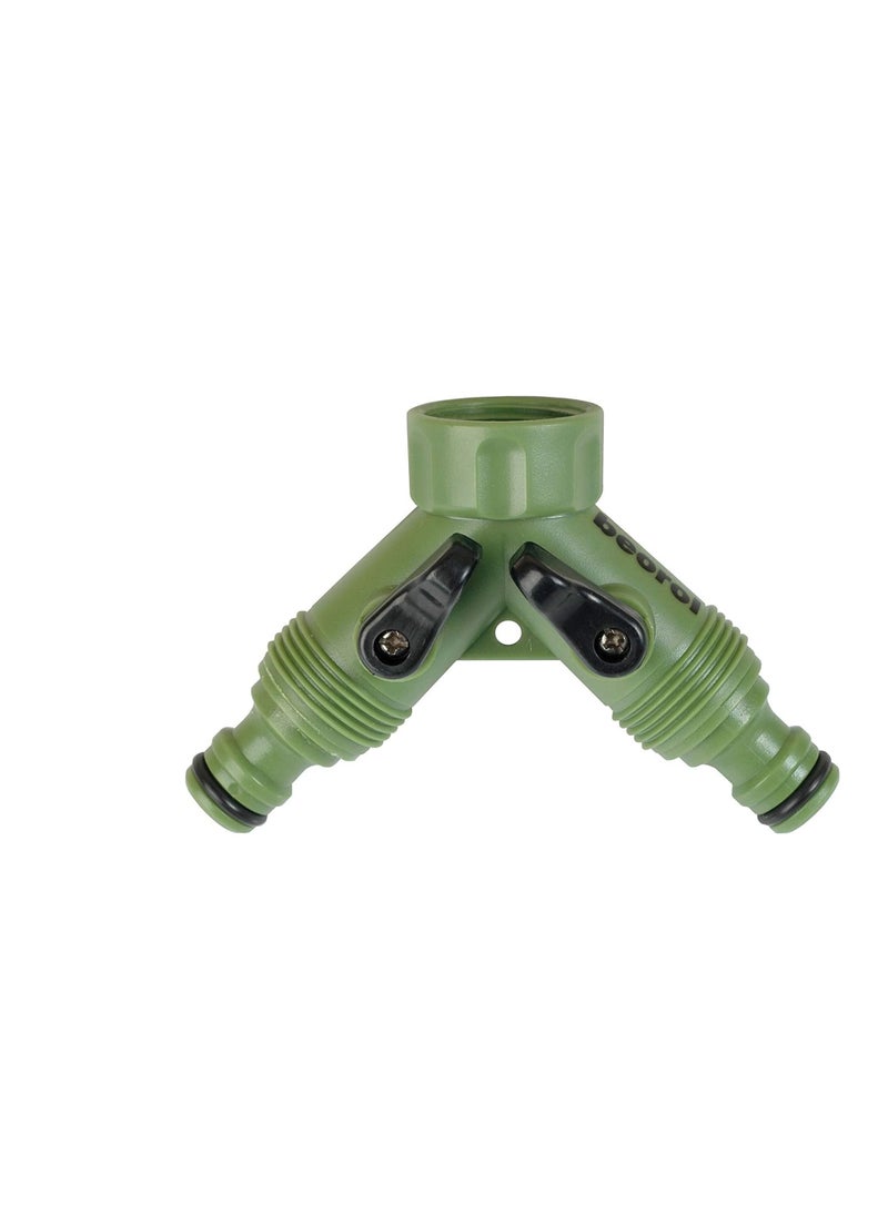 Beorol Beorol - Garden 3/4in 2-way Snap-in Coupling with Shut-off Valve  - Image 2