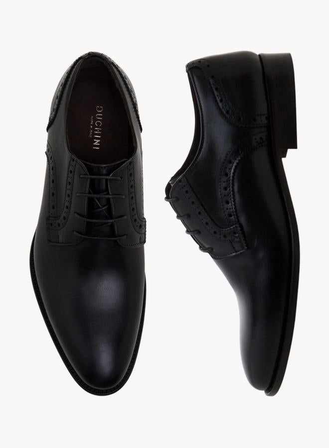 DUCHINI Men Lace-Up Leather Derby Shoes - Image 3