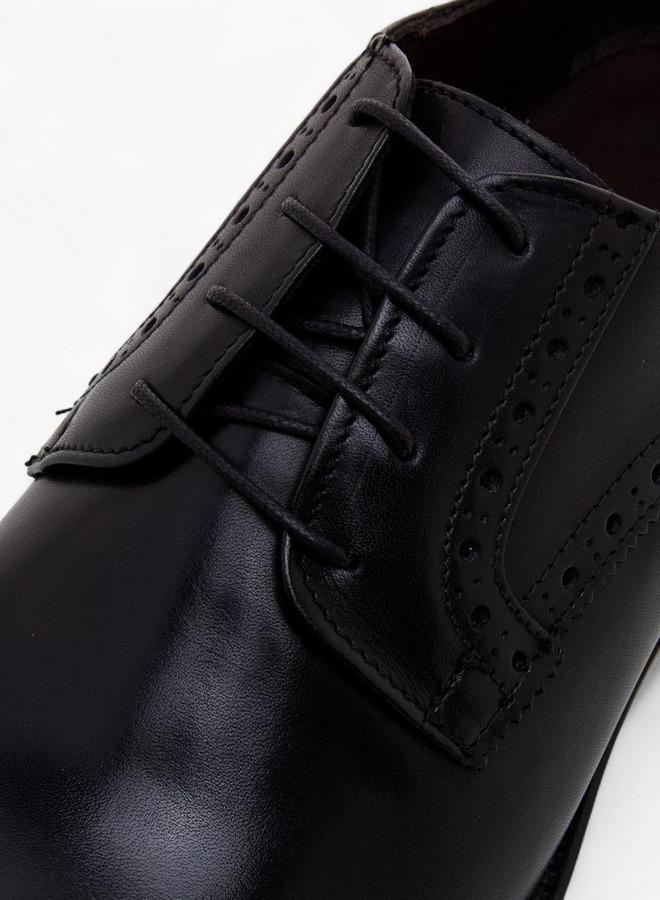 DUCHINI Men Lace-Up Leather Derby Shoes - Image 4