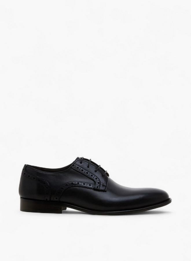 DUCHINI Men Lace-Up Leather Derby Shoes - Image 1