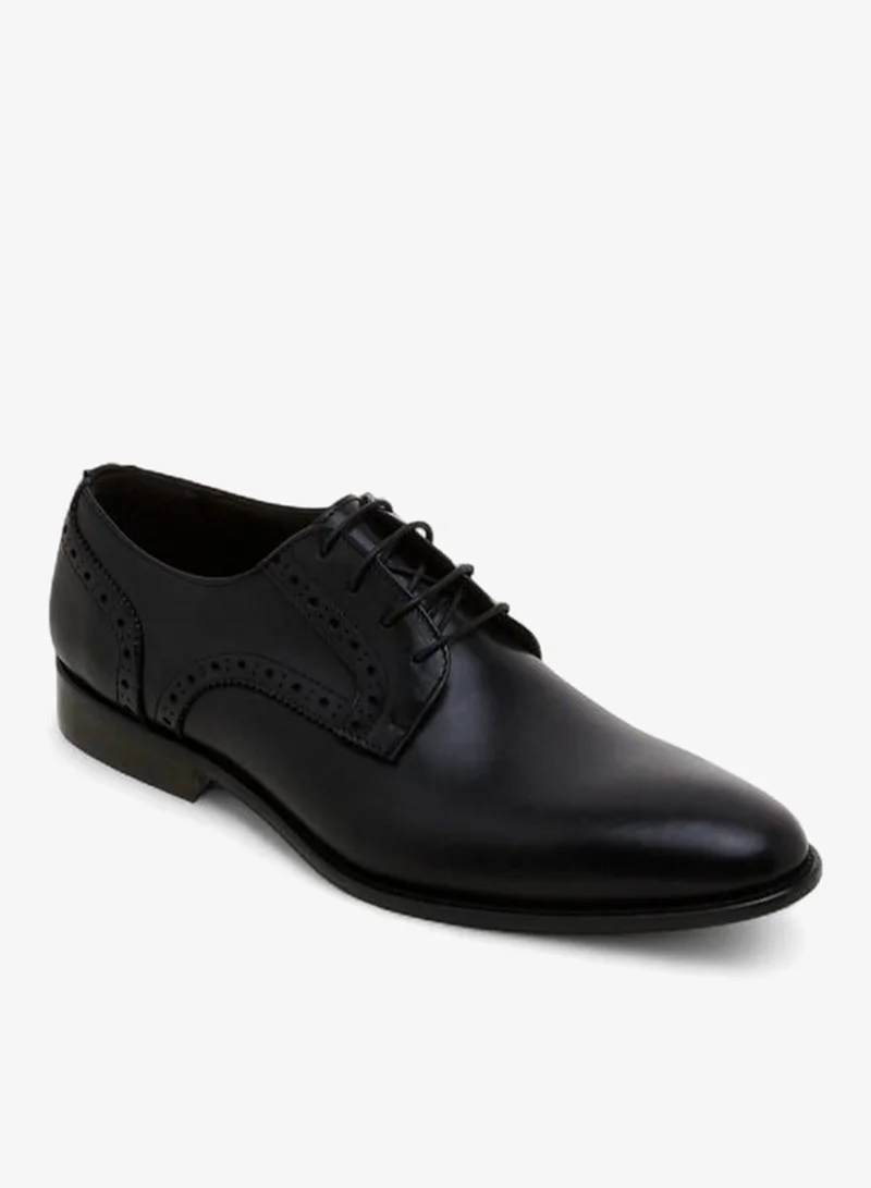 DUCHINI Men Lace-Up Leather Derby Shoes
