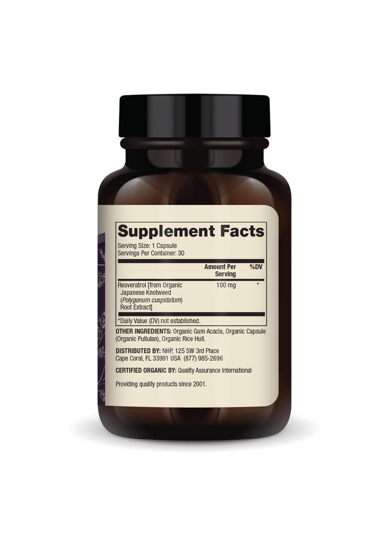 Dr. Mercola Organic Resveratrol, 100mg per Capsule, Dietary Supplement, 30 Capsules  - Image 2