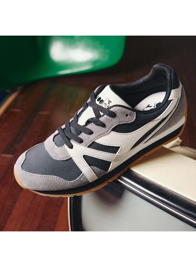 DIADORA أحذية ديادورا الرياضية المتنوعة للرجال والنساء، رمادي صخري/أسود وحش/أبيض ثلجي، مقاس 41 - Image 3