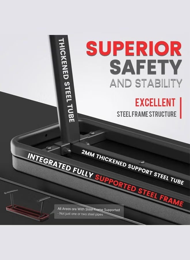 والالا مقعد رفع أثقال قابل للتعديل لصالة الألعاب الرياضية المنزلية - محطة ضغط قابلة للطي بسبعة أوضاع | مقعد لياقة بدنية متعدد الاستخدامات لتمرين كامل الجسم (مائل/منخفض/مستوٍ) - سعة 660 كجم - Image 3