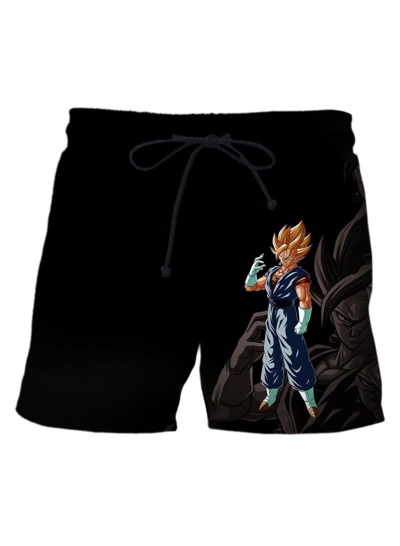 KUYING New Dragon Ball Printed Casual Loose Beach Pants  - Image 1