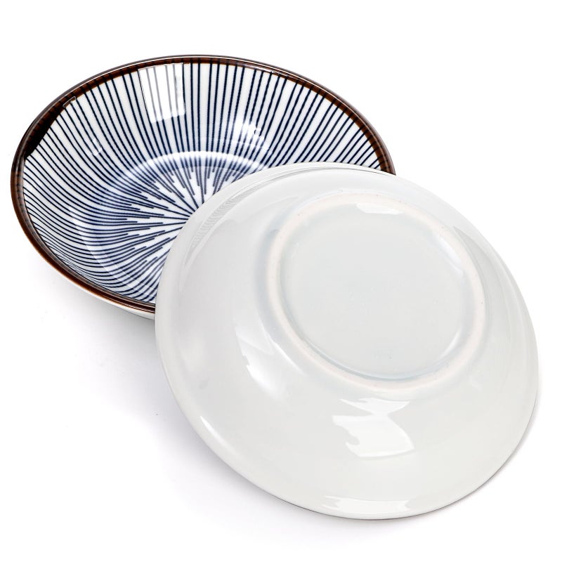 ZENFUN 12 Pcs Soy Sauce Dishes, Tiny Bowls, 3 oz Dipping Bowls for Condiment Sushi, Elegant Mini Bowl for Side Dish, Ketchup, Appetizer Plates, Ceramic, Blue and White - Image 3