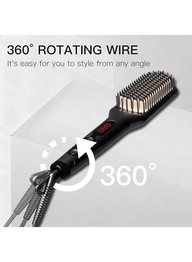 ميجا وايز فرشاة فرد الشعر الايونية من السيراميك برو لصالونات المنزل | تقنية تسخين ام سي اتش سريعة لمدة 20 ثانية مع امان ايقاف تلقائي | مضادة للحروق مع جهد مزدوج عالمي | سلك طاقة قابل للدوران - Image 5