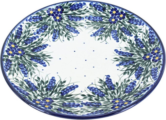 BLUE ROSE POLISH POTTERY HYACINTH DINNER PLATE