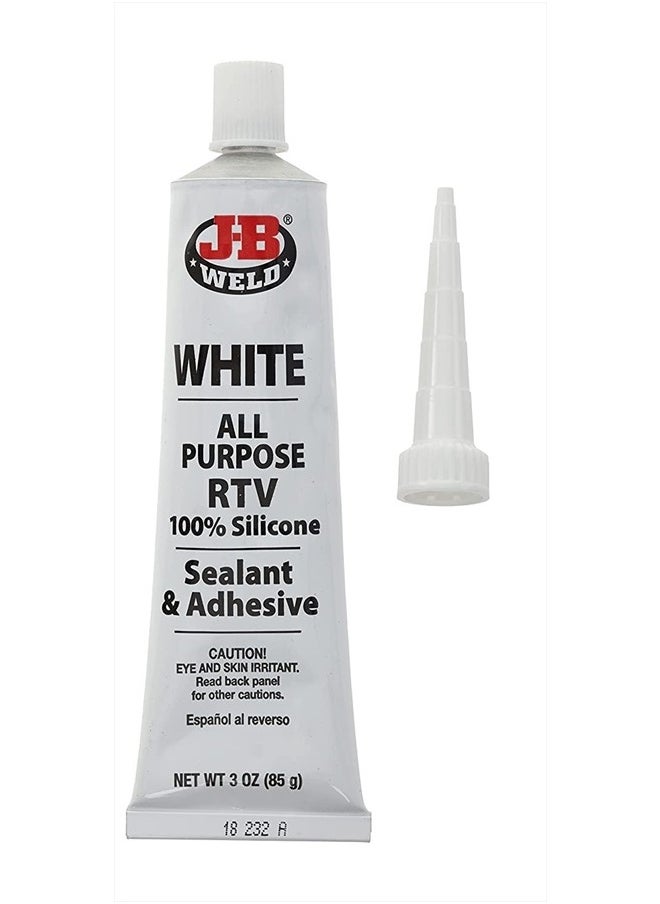 J-B WELD 31312 White All-Purpose RTV Silicone Sealant and Adhesive - 3 oz.  - Image 2