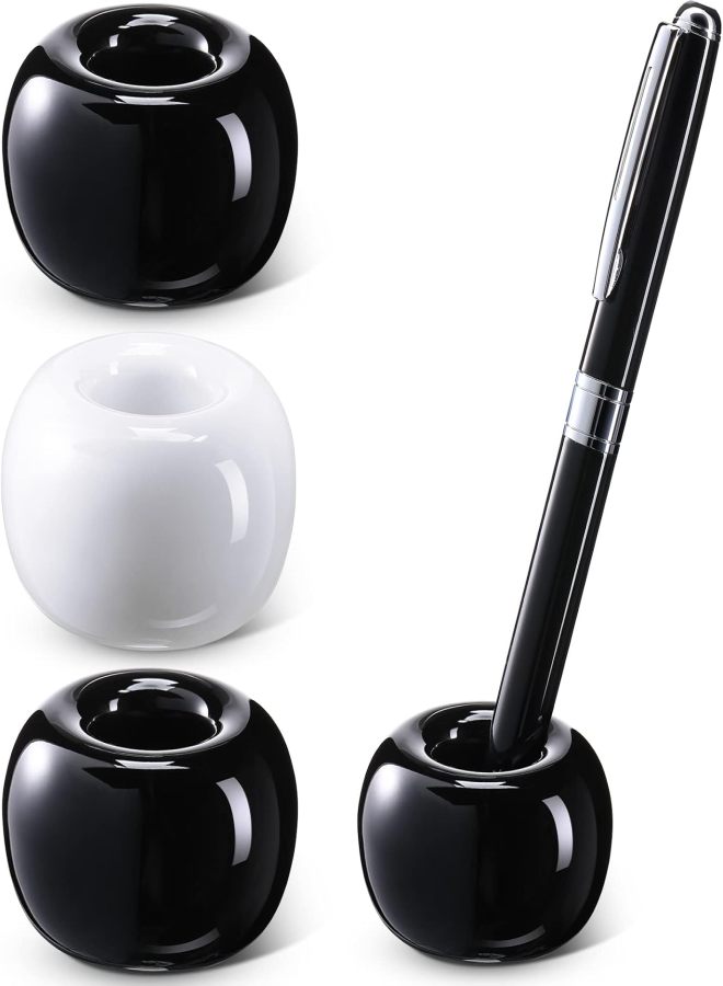 Soporte de cerámica de 3 piezas para bolígrafo, soporte de exhibición para computadora, cepillo para polvo de dientes, soporte para cepillo para polvo de dientes, para baño, hogar - Image 1