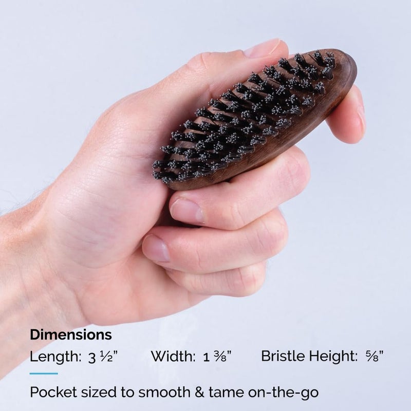 ZEUS Vegan Pocket Beard Brush, Soft Bristle & Animal-Free Grooming Brush for Taming & Styling Beard â€“ Made in Germany (N73) - Image 5
