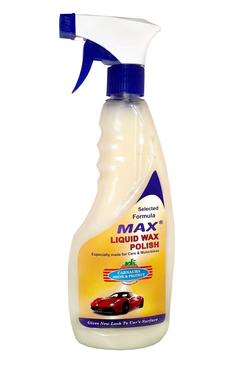 MAX Essential Car Care Kit (Pack of 4 Pieces) - Conatins 500 ML Each of Dashboard/Tyre Shiner and Liquid Wax Polish and 2 Foam Applicators for Polishing and Waxing Your Cars - Image 2