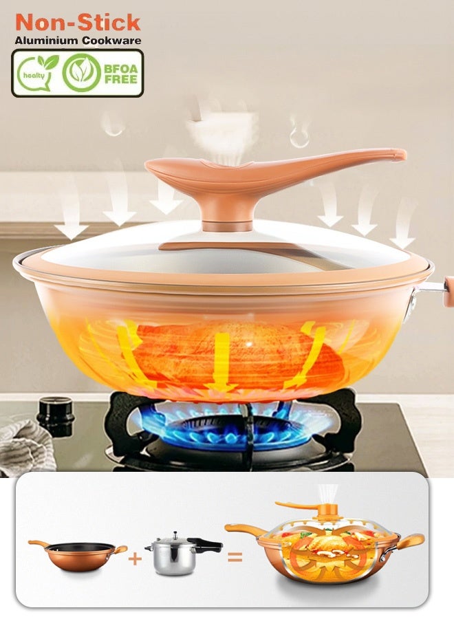 مقلاة التيتانيوم الصحية المانعة للالتصاق ذات الضغط المنخفض - Image 2