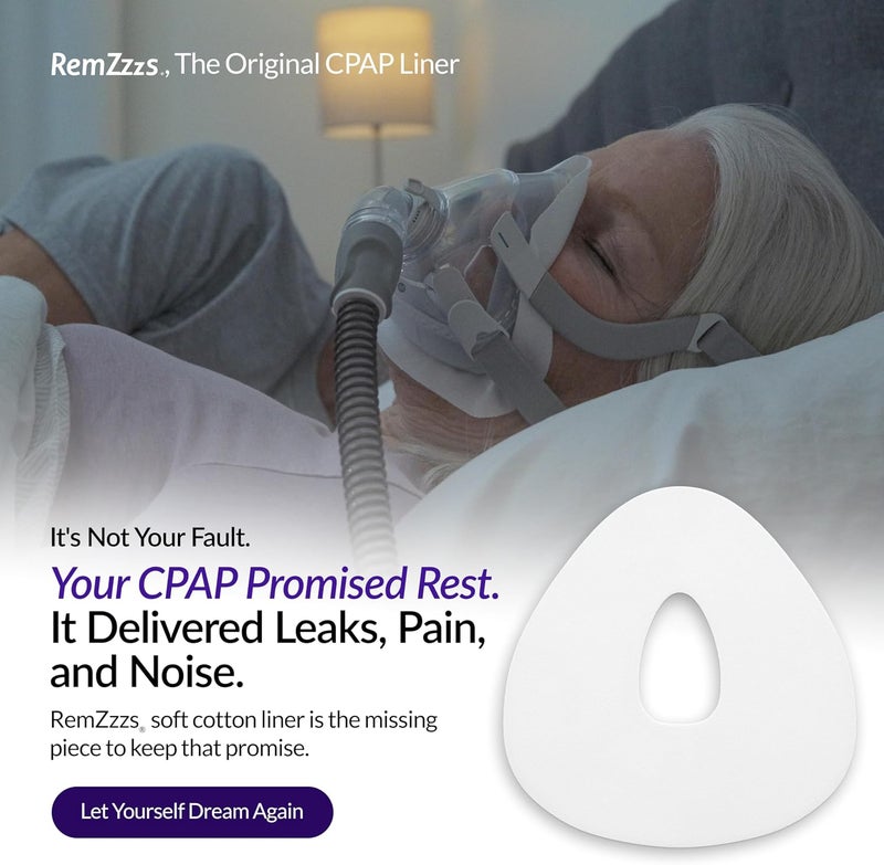 RemZzzs Full Face CPAP Mask Liners - Large Size, 30 Disposable Cotton Liners for Comfort and Leak Reduction - Image 2
